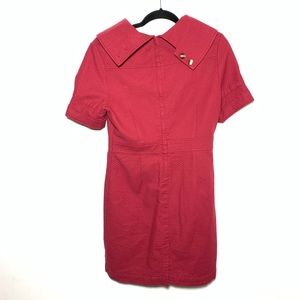 🌿 Anthropologie | Tulle Quilted Red Dress